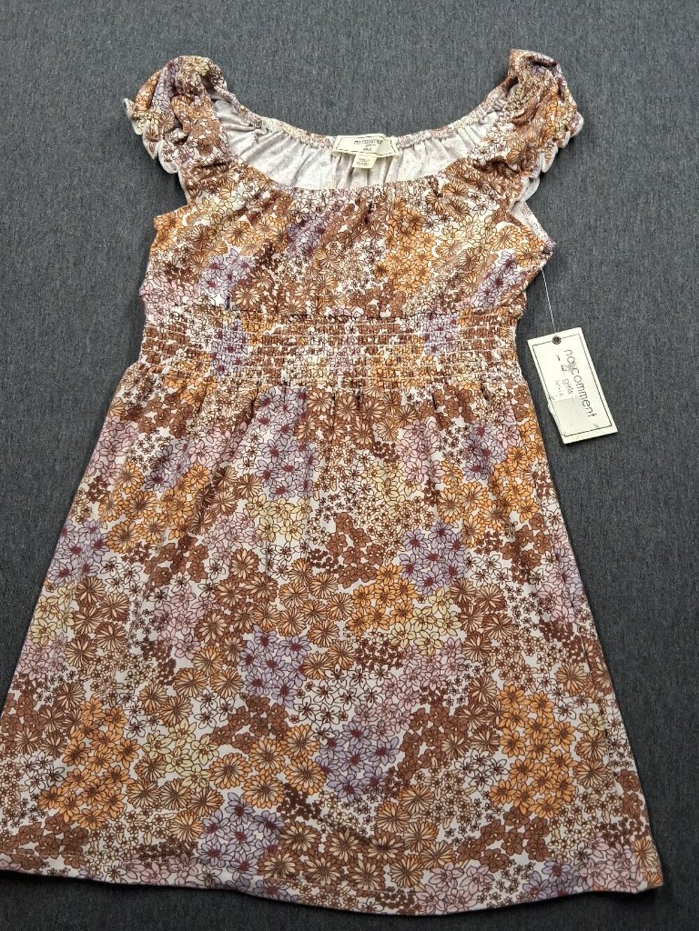 Girls dress, no Comment, size  7/8, multicolored,  new with tags floral pattern